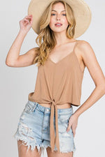 Tawny Tie Front Cami - Pineapple Lain Boutique