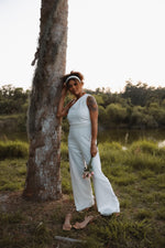 To Have And To Hold One Shoulder Jumpsuit - White - Pineapple Lain Boutique