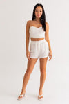 White Heat Crochet Shorts - White - Pineapple Lain Boutique