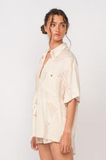 White Sands Boxy Button Down Top - Pineapple Lain Boutique