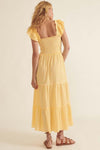 You’re My Sunshine Plaid Maxi Dress - Yellow - Pineapple Lain Boutique