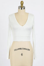 Final Touch Long Sleeve Crop - Ivory