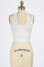 Racer Back Cropped Top - Ivory